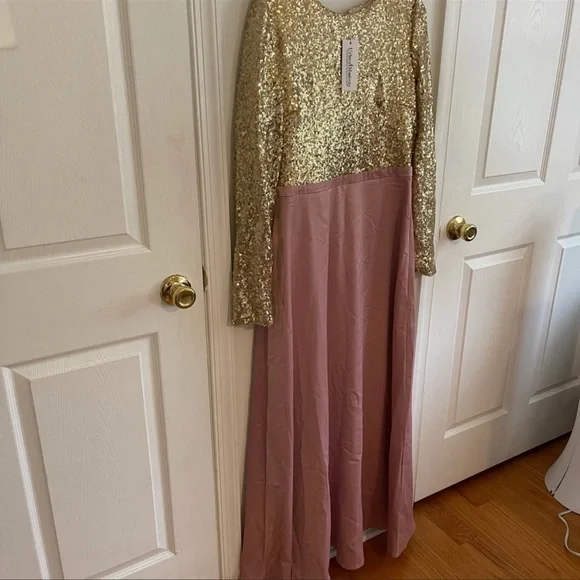 Nwt gold sparkly stain dress - Picture 5 of 9